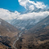 Вид с аула Камунта на Цейский хребет . Северная Осетия Алания. :: Дина Евсеева