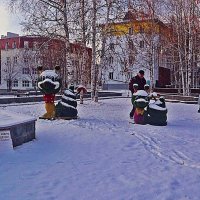 Октябрь...Утро в сквере Победы! :: Владимир 