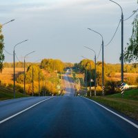 Осеннее утро на трассе :: Галина Ложечникова