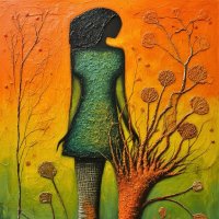 Авторская интерьерная картина "Модница" :: дмитрий мякин