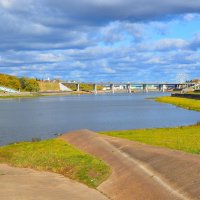 Чебоксары. Чебоксарский залив в октябре (вид с Пионерской набережной). :: Пётр Чернега Чебоксары. Чебоксарский залив в октябре (вид с Пионерской набережной). :: Пётр Чернега