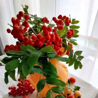 Букет рябины на столе :: Любовь Сахарова