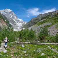 Тропа к леднику Чалаади. Сванетия. Грузия. :: Дина Евсеева