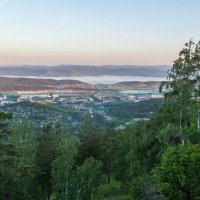 Рассвет на Миассом (04:58). Ильменский хребет, г. Миасс, Машгородок. :: Алексей Трухин