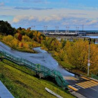 Новочебоксарск. Улица Набережная осенью. :: Пётр Чернега