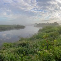 Туманное утро на реке Миасс. г. Миасс, Машгородок. :: Алексей Трухин
