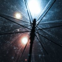 Под зонтом в снегопад :: Анастасия Ильина