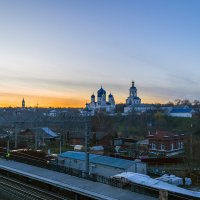 Платформа Боголюбово. Ноябрьский вечер :: Сергей Цветков Платформа Боголюбово. Ноябрьский вечер :: Сергей Цветков