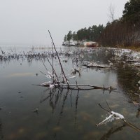 Зима на воде. :: Сергей Адигамов Зима на воде. :: Сергей Адигамов