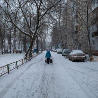 Первый снег декабря на улицах :: Александр Синдерёв