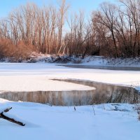 Не сдаётся речка холодам... :: Андрей Заломленков