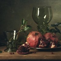 Натюрморт с гранатами и рёмером :: Максим Вышарь Натюрморт с гранатами и рёмером :: Максим Вышарь