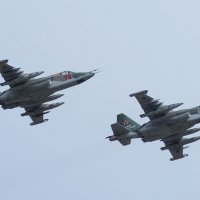 СУ-25 в небе Москвы. :: Евгений Седов СУ-25 в небе Москвы. :: Евгений Седов