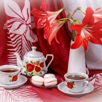 Красно-белый натюрморт :: Людмила Павловна Крышковец