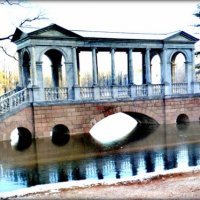 Начало зимы в парке, Мраморный мостик :: Сергей Начало зимы в парке, Мраморный мостик :: Сергей