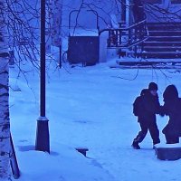 Декабрь...Шуточная борьба ребят! :: Владимир 