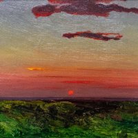 Закат в степи (фрагмент) :: Ирина Соловьёва