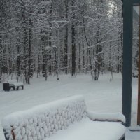 Принарядилась скамеечка и ждет. :: Галина 