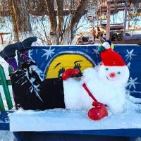 Снеговик на отдыхе.. :: Василий Снеговик на отдыхе.. :: Василий