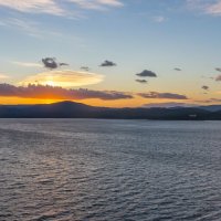 Закат на озере Тургояк (панорама). :: Алексей Трухин