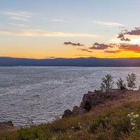 Закат на озере Тургояк (панорама). :: Алексей Трухин