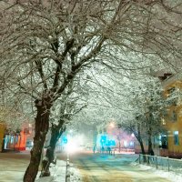 Зимний вечер на улице :: Олег Загорулько