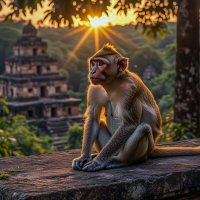 Обезьяна в древнем городе :: Aleksey Afonin