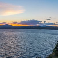 Закат на озере Тургояк (панорама). :: Алексей Трухин Закат на озере Тургояк (панорама). :: Алексей Трухин