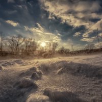 ... январские поземки-переметы, хороша русская зима, чистая, морозная, яркая ... :: Дмитрий Сундеев