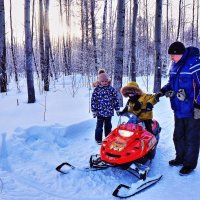 В тайге! Дети и снегоход! :: Владимир 