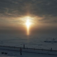 Солнечное Гало, Саратов, Волга, Утро! :: Сергей В Солнечное Гало, Саратов, Волга, Утро! :: Сергей В