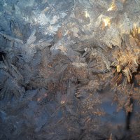 Морозные узоры. Рассвет. :: Victoria Морозные узоры. Рассвет. :: Victoria