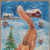 "Зимняя прогулка кота Абрикоса" :: Татьяна Машошина