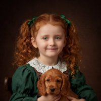 Девочка и спаниель :: Татьяна Звада