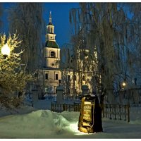 Зимний вечер в городе Декабристов. :: Михаил Курзанцев Зимний вечер в городе Декабристов. :: Михаил Курзанцев