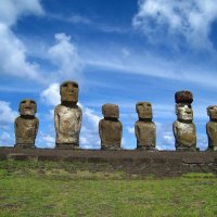 Знаменитые статуи моаи на острове Пасхи. :: unix (Илья Утропов)