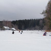 Рыбалка в любую погоду. :: Милешкин Владимир Алексеевич Рыбалка в любую погоду. :: Милешкин Владимир Алексеевич