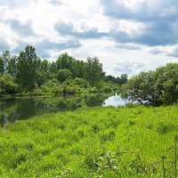 Река, трава и облака: летний триптих :: Владимир Кириченко