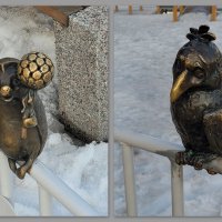 Ёжик с одуванчиком и грустная ворона :: Татьяна Машошина