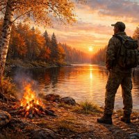 "Закат у реки" :: Денис Бочкарёв