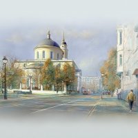 Москва. Церковь Большое Вознесение у Никитских ворот, где венчался А. С. Пушкин. :: В и т а л и й .... Л а б з о'в