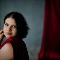 Портрет с красным бархатом :: Константин Федяев Портрет с красным бархатом :: Константин Федяев