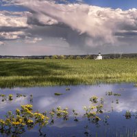 Весна на лугу у Храма :: Александр Ковальчук