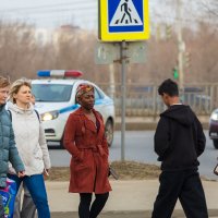 На дорожном переходе :: Александр Синдерёв