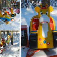 Детские аттракционы зимой :: Лера 