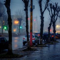 Туманный апрельский вечер :: Алексей Трифонов Туманный апрельский вечер :: Алексей Трифонов