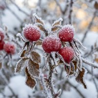 Изморозь на шиповнике :: Лилия 