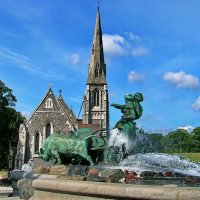 Фонтан Гефион и церковь Святого Албана :: Анастасия Смирнова