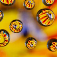 Отражение в каплях воды :: Александр Синдерёв