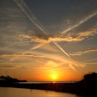 В устье реки Сочи на закате :: Валерий 